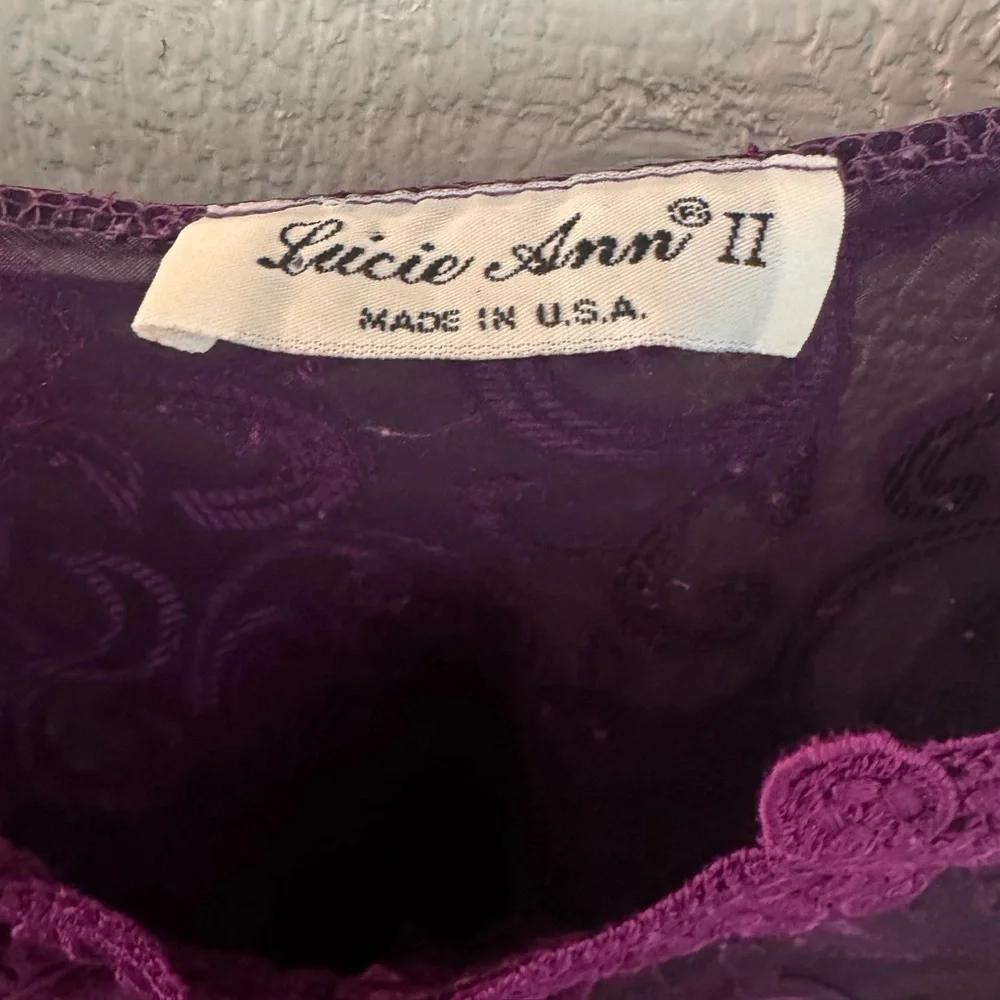 Vintage Lucie Ann Dark Purple Slip - Picture 4 of 5